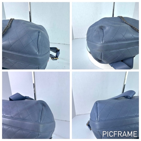 CHANEL CC LEATHER DRAWSTRING BAG - Picture 6 of 11